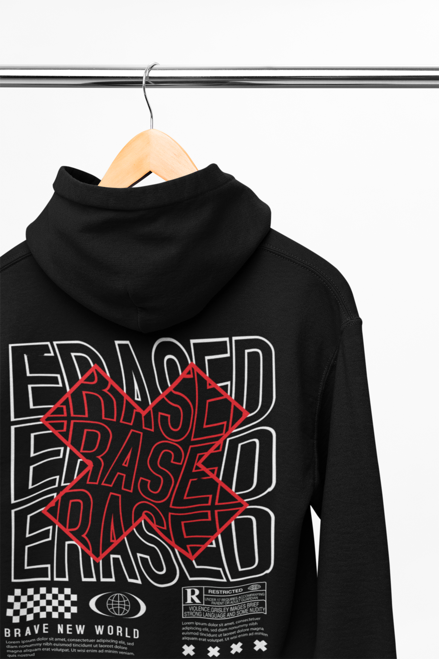 ZATYX ERASED Oversized Heavyweight Hoodie